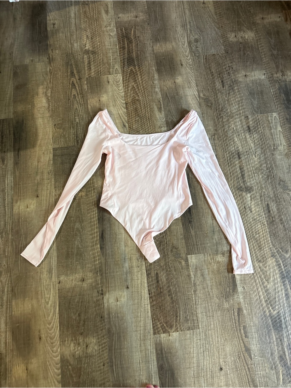 lululemon athletica Pale Pink Long Sleeve Scoop Bodysuit